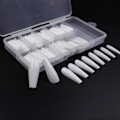 Miniatyrbillede 2 af 3: smink _ 100 stk. lange ballet falske negle _ ensfarvet med white