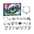 Miniatyrbillede 1 af 4: Anime Disney Lilo & Stitch Legering Charm Tilbehør Julekalender Armbånd Halsk Ornamenter DIY Smykker Nedtællingskalender-Y3
