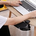 Miniatyrbillede 2 af 5: Computer Armlæn til Skrivebord Håndhvile Justerbar Armlænsstøtte Plade Forlængerbordklemme til Kontorarbejde Gaming