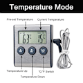 Miniatyrbilde 4 av 5: Grilltermometer i metall med hög precision, digital display, utomhusgrilltermometer, timer -50 grader--250 grader