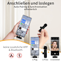 Miniatyrbillede 2 af 5: Trådløs Bluetooth-mikrofon til mobiltelefon, miniklipsmikrofon til videooptagelse, YouTube-streaming/vlog, støjreduktion (USB-C med 1 mikrofon) USB-C