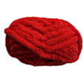 Miniatyrbild 1 av 4: Tjockt stickat chenillegarn för handvirkning av filtar Supermjukt stort jumbo filtgarn - Red