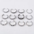 Miniatyrbild 3 av 4: 12-pack Boho Antik Ringar / Tåringar - Justerbara
