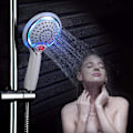 Miniatyrbillede 5 af 5: LED brusehoved, LED brusehoved håndbruser, 3 farver Temperatu
