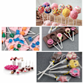 Miniatyrbillede 3 af 5: Cake Pop Pinnar Klubbpinnar 10cm, 100 stk Varm Hvid
