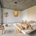 Miniatyrbilde 5 av 5: Bambusskjermvev Pendel Taklampe Lysekrone Dekor B