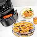 Miniatyrbilde 2 av 5: 3 stk Air Fryer Stativ Airfryer Korg Rustfritt Stål Airfryer silver 360