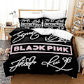 Miniatyrbild 1 av 2: Nytt B08 Blackpink 3D-tryckt Sängklädesset Täcke Överkast Kuddfodral Barnpresent snabb{jkw} ( US FULL 200*230cm)