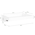 Miniatyrbillede 3 af 5: SoBuy Sengebord Natbord Design Natbord NKD01-W White