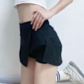 Miniatyrbillede 4 af 10: Sports Kort Nederdel Indbyggede shorts Nederdel SORT XL Black-FA5- Black XL