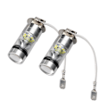 Miniatyrbilde 3 av 5: 2 stk H3 6000K 100W LED 20-SMD Høy Effekt Dimkjøring DRL Pærer HID