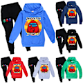 Miniatyrbilde 3 av 9: Baby Kids Gutter Unisex Among Us Genser Kostyme Hettegenser Langarmet red