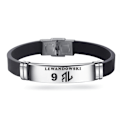 Miniatyrbillede 1 af 6: Fodboldklub Sport Silikonearmbånd i rustfrit stål Justerbart armbånd*2- Perf-FA3- Robert Lewandowski