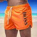 Miniatyrbilde 1 av 6: Boss Casual Fashion Strandshorts for menn Badeshorts Orange Orange L