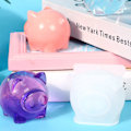 Miniatyrbillede 4 af 5: 3D Gris Silikon Lysform DIY Craft Silikonform