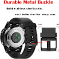 Miniatyrbillede 4 af 5: Rem til Garmin Fenix ​​​​5s / Fenix ​​​​5s Plus / Fenix ​​​​6s / Fenix ​​​​6s Pro, 20 mm bredde Quick-Fit Silikon urrem, flere farver (sort),