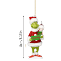 Miniatyrbilde 2 av 5: Jul Grinch-pynt Julepynt Hengt figur Hänge Dekor E