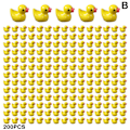 Pikkukuva 1 / 11: 100/200 kpl Mini Gummi Ankat Miniatyyri Harts Ankat Keltainen Pieni D 200pcs yellow 200pcs