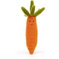 Pikkukuva 4 / 4: Jellycat Vivacious Vegetables Porkkana Täytetty Pehmolelu, 6,5 tuumaa | Kasvispehmolelu | Upea Lahjaidea