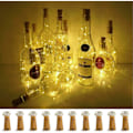 Miniatyrbild 2 av 4: Vinflaskelampor med kork, 10-pack batteridrivna LED-kork