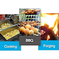 Pikkukuva 5 / 5: 30w 220v Puhallin + säädin Muuttuva nopeus Sähköinen tuuletin - Grillituuletin Hiiligrillin puhallin