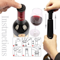 Miniatyrbillede 4 af 5: Vacu Vin Sort Pumpe med Vinbevaringspropper - Holder vinen frisk -FA6-