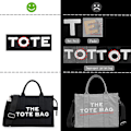 Miniatyrbillede 4 af 5: Canvas Tote Bag til kvinder - Tyk canvas taske med lynlås og skulderrem til arbejde, skole, rejser og shopping