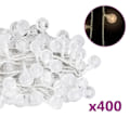 Miniatyrbild 2 av 5: Ljusslinga 40 m bollar 400 LED varmvit 8 funktioner Vit