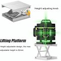 Pikkukuva 5 / 5: Suosittu alumiiniseos, laser-tason nostokorokkeen kiinnitys, tasoituskoneen nostokorokkeen 62 mm:n korkeussäädettävä, kestävä (väri: Nosto