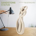 Miniatyrbild 5 av 6: Handgjord Sandstensstaty för Par: Unik Konstdekoration för Kärlekspar 0.45