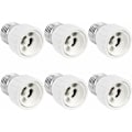 Miniatyrbilde 1 av 5: E27 til GU10-adapter, 220V, E27 GU10 Adapter Sockelomvandlare for LED-pære, halogen- og CFL-pære, keramisk adapter, 6-pakning