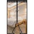 Miniatyrbilde 1 av 5: Magnetisk myggnetting for dør, magnetisk tetning fra topp til bunn, automatisk lukking, holder frisk luft inne (95x200 cm, svart