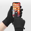 Miniatyrbillede 2 af 6: Vinterhandsker til touchscreen, vand- og vindtætte Sorte Svart L