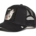 Miniatyrbillede 1 af 2: Mesh broderet dyrehat Snapback Hat B black Wolf