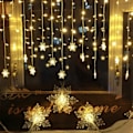 Pikkukuva 3 / 5: Lumihiutalevaloverho, 3,5 m, 96 LED-valoa