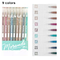 Miniatyrbild 3 av 5: Gelpennor (0,5 mm), Blandade färger, 9-pack