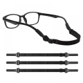 Miniatyrbilde 1 av 4: 10 stk justerbare brillesnorer - Brillesnor uten hale, Universal Fit Rope Eyewear Retainer, (Svart)Voksen