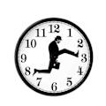 Miniatyrbillede 1 af 4: Monty Python Inspireret Silly Walk Vægur Kreativ Lydløs Mute Ur Vægkunsthåndværk Sort