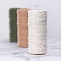 Pikkukuva 3 / 5: Makrameelangat 3 väriä, Makrameenaru 3mm X 100m Luonnollinen Makramee Co-WELLNGS