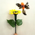 Miniatyrbillede 6 af 10: Solcelledrevet Dansende Flade Sommerfugle Flyvende Kolibri Haveplanter Blomster Stake Have Græsplæne Dekoration Mix Farve Hummingbird Mix Color