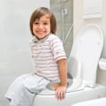 Miniatyrbillede 3 af 4: Baby Toiletreducer - XMTECH - Sæde med pudegreb Ryglæn - Hvid og Grå Vitt och grått