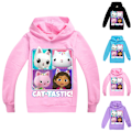 Miniatyrbilde 3 av 3: Gabby's Dollhouse Casual Hoodie Genser Topp Trøye for Jenter rosa 150cm pink