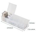 Miniatyrbilde 1 av 4: Kabeloppbevaringsboks Transparent Plast Datakabel Oppbevaringsbeholder For Skrivebord Stasjonær Multifunksjonell Headset Data Ladning Lin G white