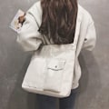 Miniatyrbillede 10 af 10: Dametaske Canvas Tote Håndtasker Skuldertasker SORT black