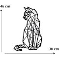 Miniatyrbillede 5 af 5: Geometrisk kattevægdekoration i metal til hjemmet