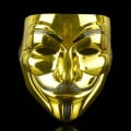 Miniatyrbilde 1 av 5: V for Vendetta Halloween-festmasker Gold