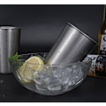 Miniatyrbilde 6 av 6: Rustfrie ølglass i rustfritt stål - Stabelbare ølglass for reiser - Metallglass for å drikke utendørs - 500 ml gjenbrukbare stålglass - 5-pakning