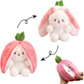 Miniatyrbilde 1 av 5: Vendbar Kanin, Kanin Kosedyr, Jellycat Kanin (Jordbær, 20 cm)