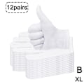Pikkukuva 1 / 5: 12 parin pehmeät puuvillaiset käsineet, joustavat korut whiteB XL12pcs
