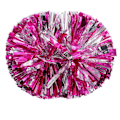 Pikkukuva 2 / 5: 2 kpl Metallinhohtoisia Pom Pomeja Cheerleadingiin pink silver